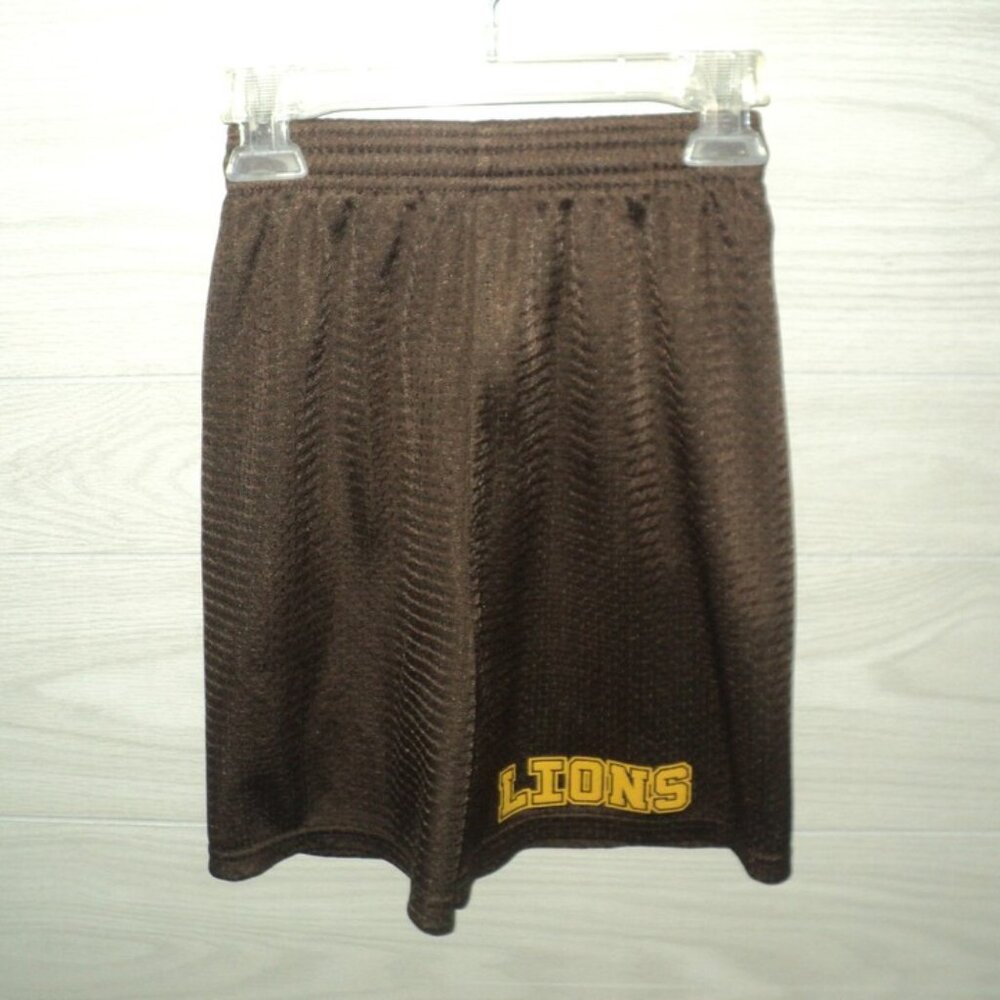 Lions Shorts Boys Size Youth S Brown Activewear Elastic Waist, Drawstring